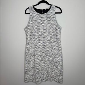 Elegant Black and White tweed Women's Dress